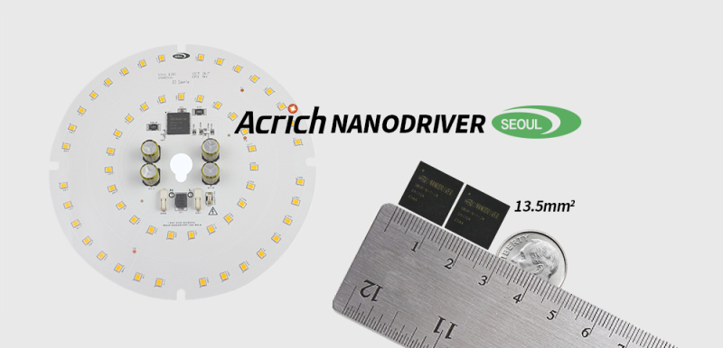 首尔半导体 Acrich NanoDriver荣获美国技术大奖——“Sapphire Award 2019” NanoDriver惊人的超小型设计（13.5mm）和高功率技术深受好评